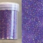 Mini pearls (zonder gat) 0,8-1,0mm regenboog paars 22 gram