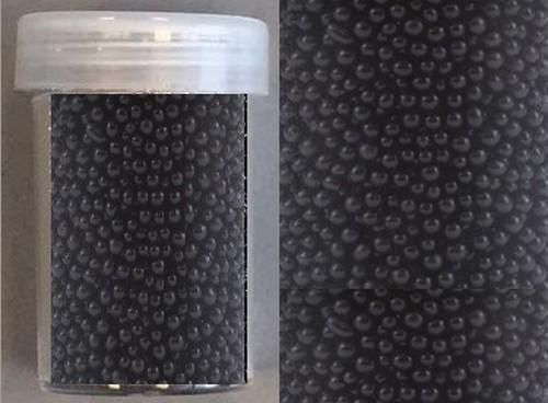 Mini pearls (zonder gat) 0,8-1,0mm zwart 22 gram