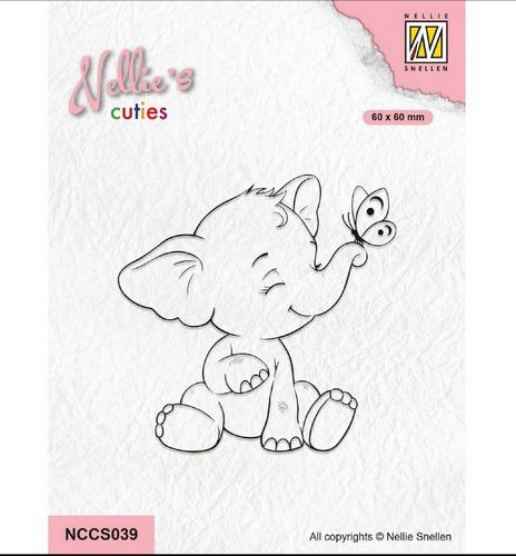 Nellie Choice Nellie’s Cuties Clear Stamp Olifant