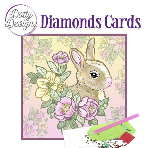 Dotty Designs Diamond Cards – Rabbit