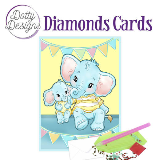 Dotty Designs Diamond Cards – Elephants