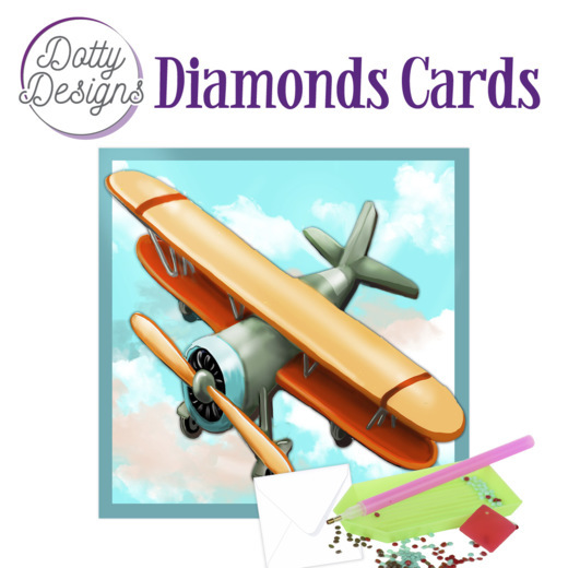 Dotty Designs Diamond Cards – Vintage Biplane