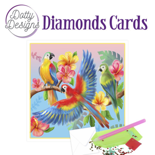 Dotty Designs Diamond Cards – Parrots