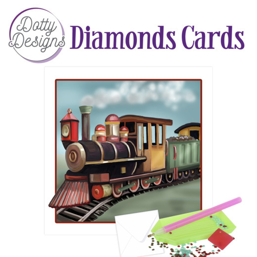 Dotty Designs Diamond Cards – Vintage Locomotive
