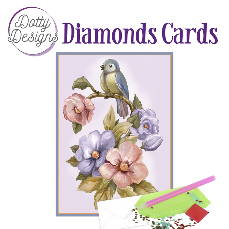 Dotty Designs Diamond Cards – Bird & Flower