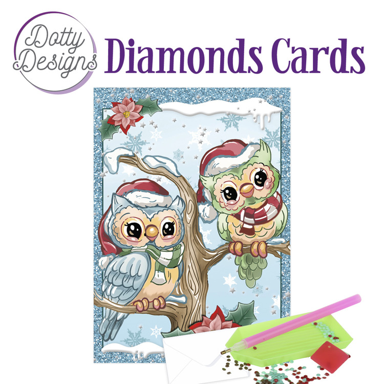 Dotty Designs Diamond Cards – Christmas Owls