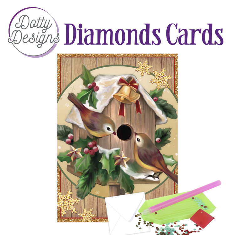 Dotty Designs Diamond Cards – Christmas Birdhouse