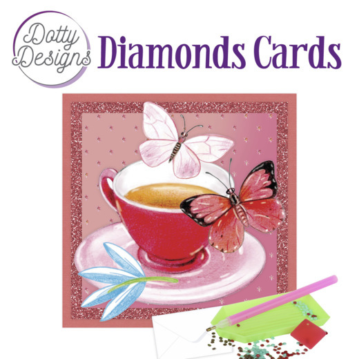 Dotty Designs Diamond Cards – Tea with butterflies
