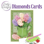 Dotty Designs Diamond Cards - Hyacinths in watering can