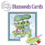 Dotty Designs Diamond Cards - Frogs with Umbrella