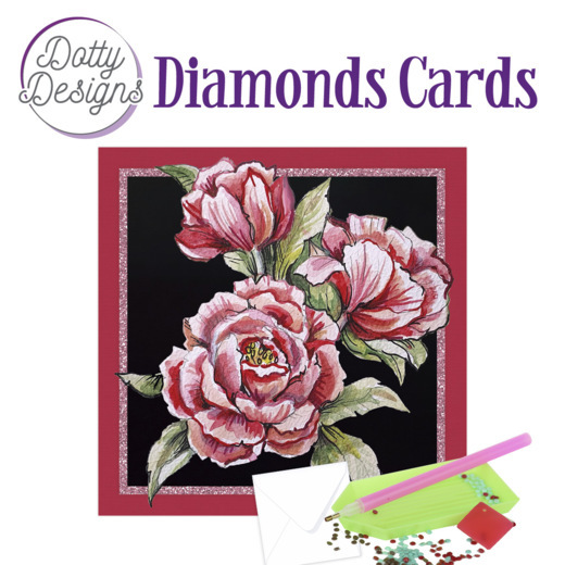 Dotty Designs Diamond Cards – Pink Roses
