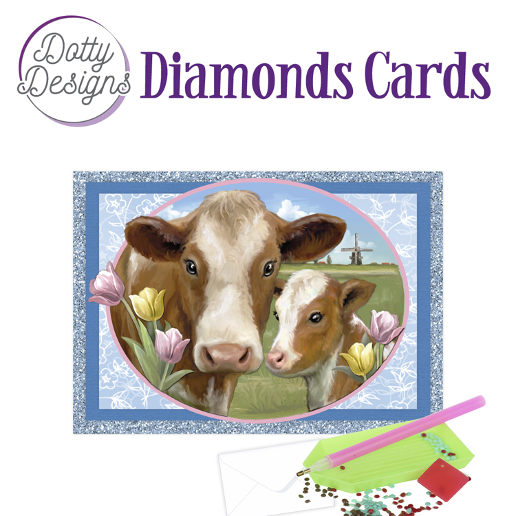 Dotty Designs Diamond Cards – Cows