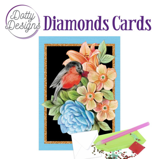 Dotty Designs Diamond Cards – Red Bird