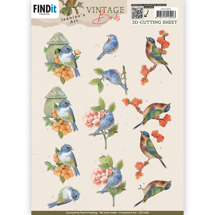 3D Cutting Sheets – Jeanine’s Art – Vintage Birds – Stone Birdhouse