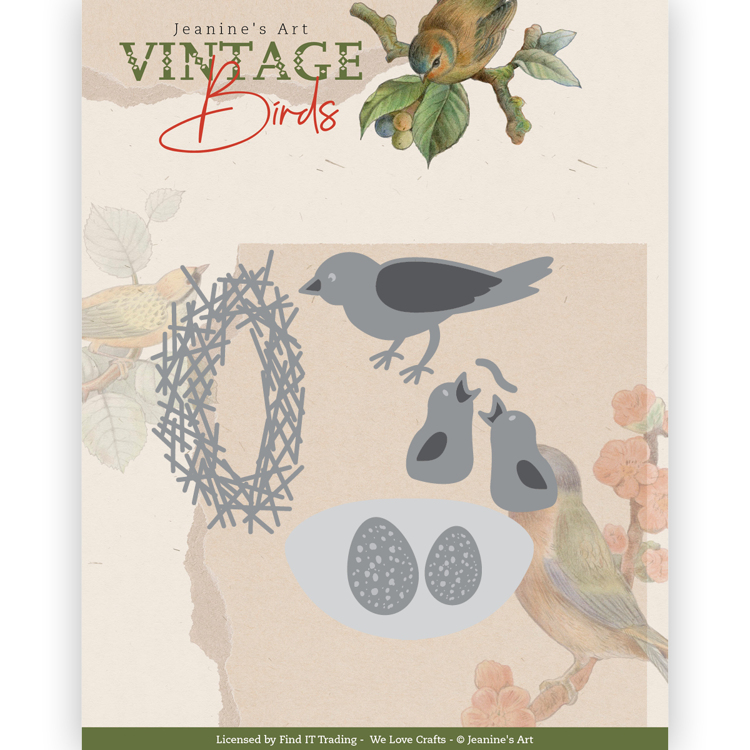 Dies – Jeanine’s Art – Vintage Birds – Bird’s Nest