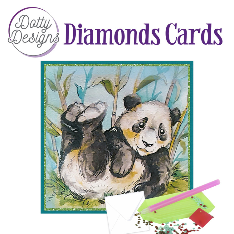 Dotty Designs Diamond Cards – Lazy Panda Bear