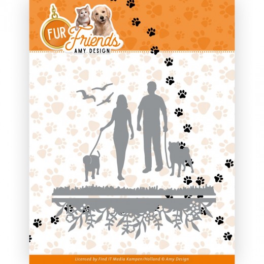 **-60%** Snijmal – Walking with the dog – Fur Friends – Amy Design