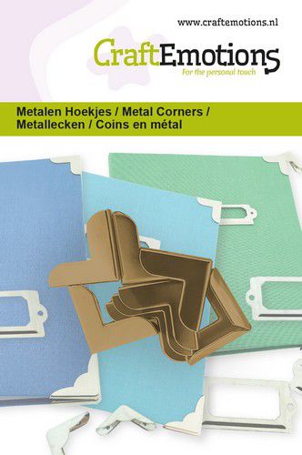 CraftEmotions Metalen hoekjes type 2 – oud brons 8 st 20mm