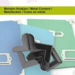 CraftEmotions Metalen hoekjes type 2 -  zwart 8 st 20mm