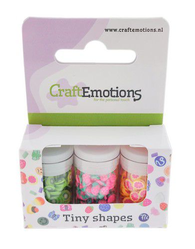 CraftEmotions Tiny Shapes – 3 tubes – fruits