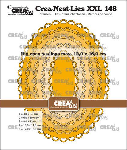 Crealies Crea-Nest-Lies XXL Ovalen grote open schulprand