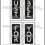 Crealies Texto Negativo JUST BEE/FOR YOU (V)  - (ENG)