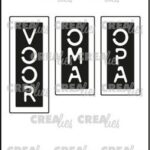 Crealies Texto Negativo VOOR OMA OPA (V)  - (NL)