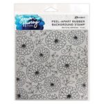 Ranger SH Cling Rubber Background Stamp 6x6 Darling Dahlias HUR80626 Simon Hurley