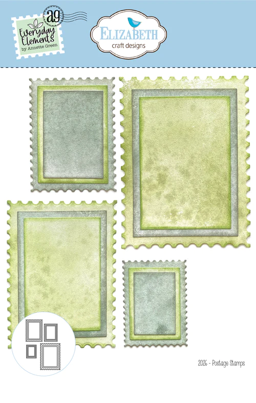 Snijmallen – Postage Stamps – 2026 – Elizabeth Craft Design
