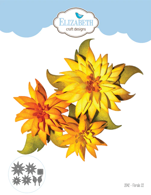 Snijmallen – Florals 22 – 2042 – Elizabeth Craft Design