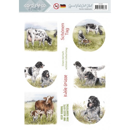 3D Push Out – Farm Animals – Card Deco (duitse teksten)