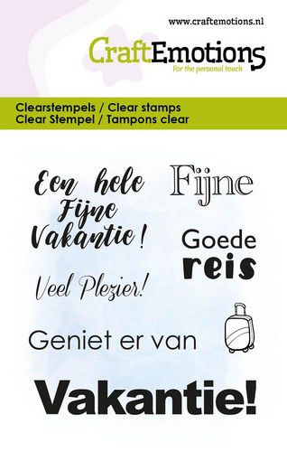 CraftEmotions clearstamps 6x7cm – Nederlandse Teksten Vakantie