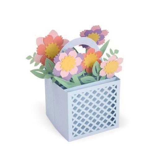 **-40%** Snijmallen Thinlits Card in a Box Flower Basket  – Sizzix