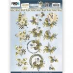 3D Cutting Sheet - Precious Marieke - Christmas Blues - Blue Clock