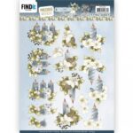 3D Cutting Sheet - Precious Marieke - Christmas Blues - Blue Candles
