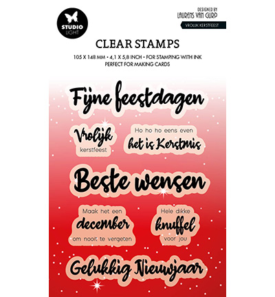 Clearstempel Vrolijk Kerstfeest nr 490 Laurens van Gurp – StudioLight