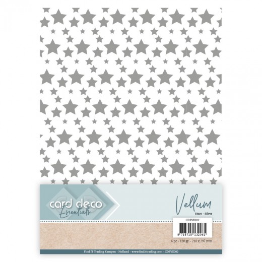 Vellum – Stars Silver – Card Deco Essentials