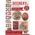 Push Out book Scenery 17 - Red Flowers