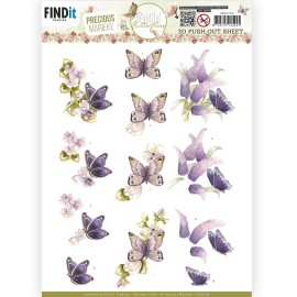3D Push out – Beautiful Butterflies Purple – Precious Marieke