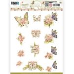 3D Push out - Beautiful Butterflies Pink - Precious Marieke