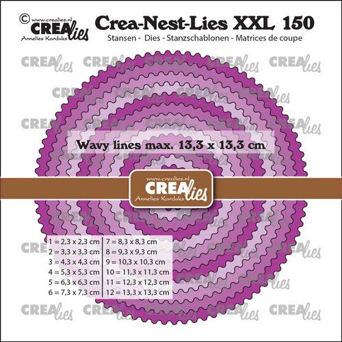 Crealies Crea-Nest-Lies XXL Cirkels met golfrandje