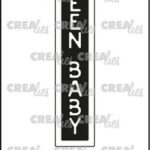 Crealies Texto Negativo Die EEN BABY - NL (V)