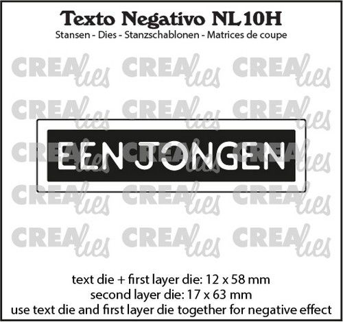 Crealies Texto Negativo Die EEN JONGEN – NL (H)