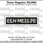 Crealies Texto Negativo Die EEN MEISJE - NL (H)