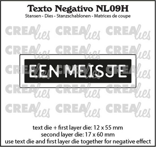 Crealies Texto Negativo Die EEN MEISJE – NL (H)