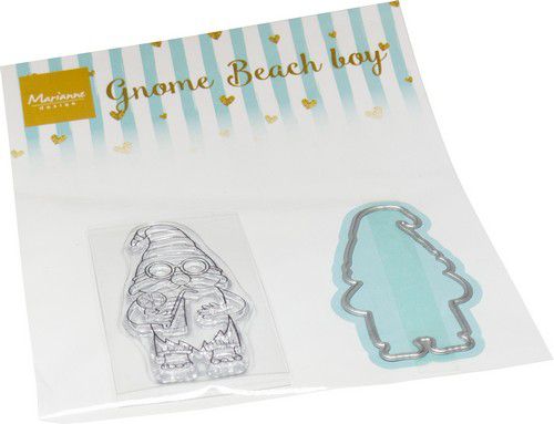 Clear Stamps & dies Gnome strand jongen – Marianne Design