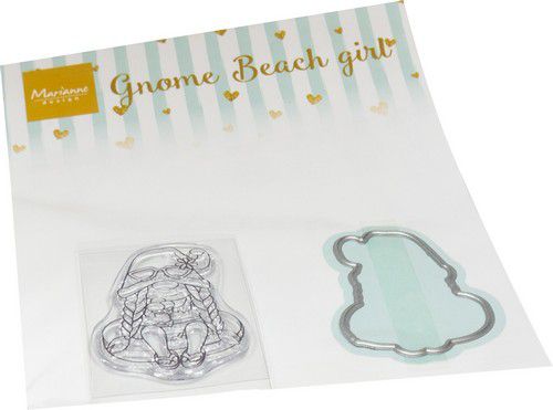 Clear Stamps & dies Gnome strand meisje – Marianne Design