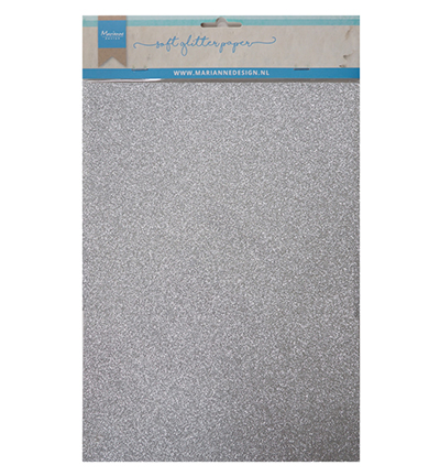 Marianne D Decoratie Soft Glitter papier 5vl – Zilver