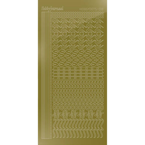 Hobbydots sticker – Mirror Gold