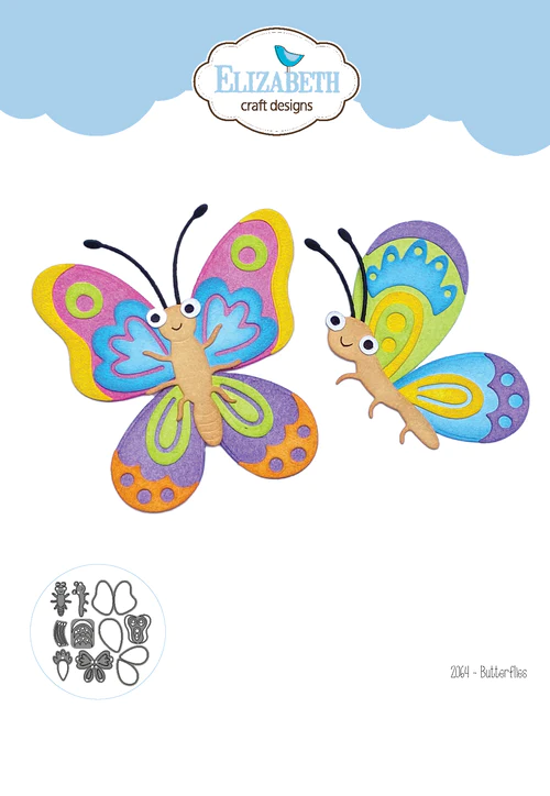 Snijmallen – Butterflies – 2064 –  Elizabeth Craft Design